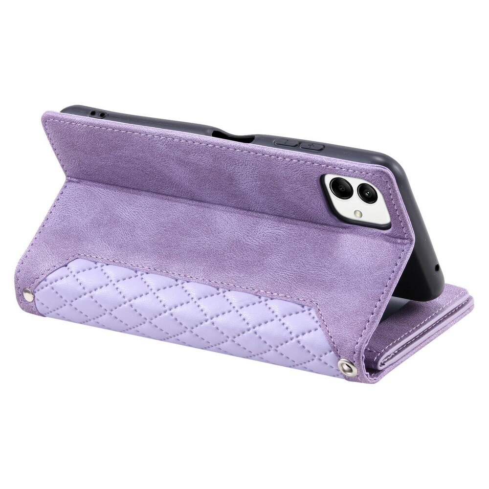 Plånboksväska Samsung Galaxy A04 Quilted Lila