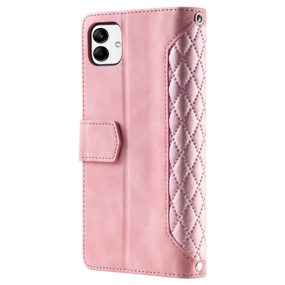 Plånboksväska Samsung Galaxy A04 Quilted rosa