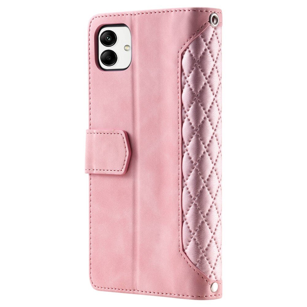 Plånboksväska Samsung Galaxy A04 Quilted Rosa