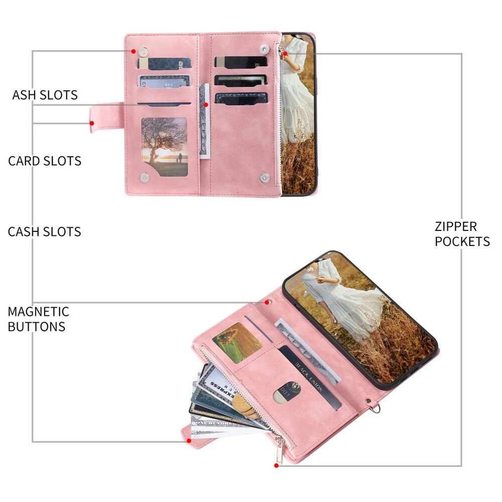 Plånboksväska Samsung Galaxy A04 Quilted Rosa