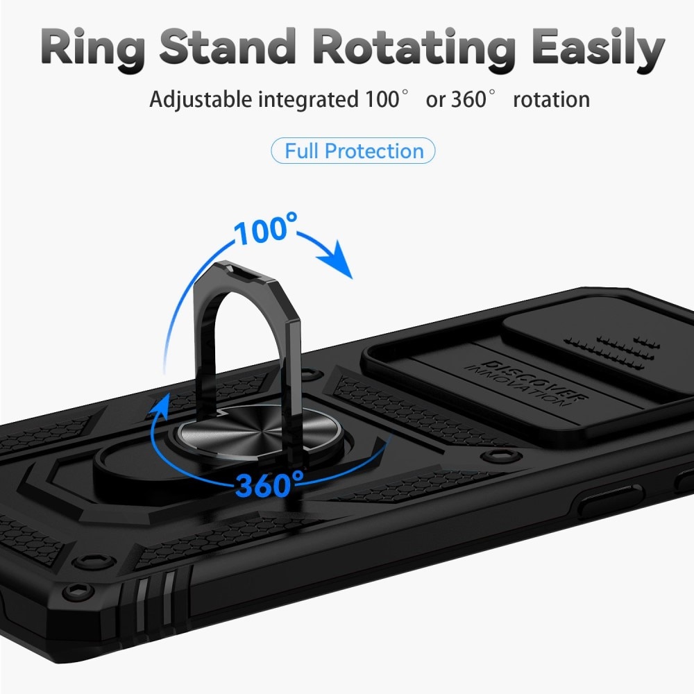 Hybridskal Ring+Kameraskydd Samsung Galaxy S10 Plus svart