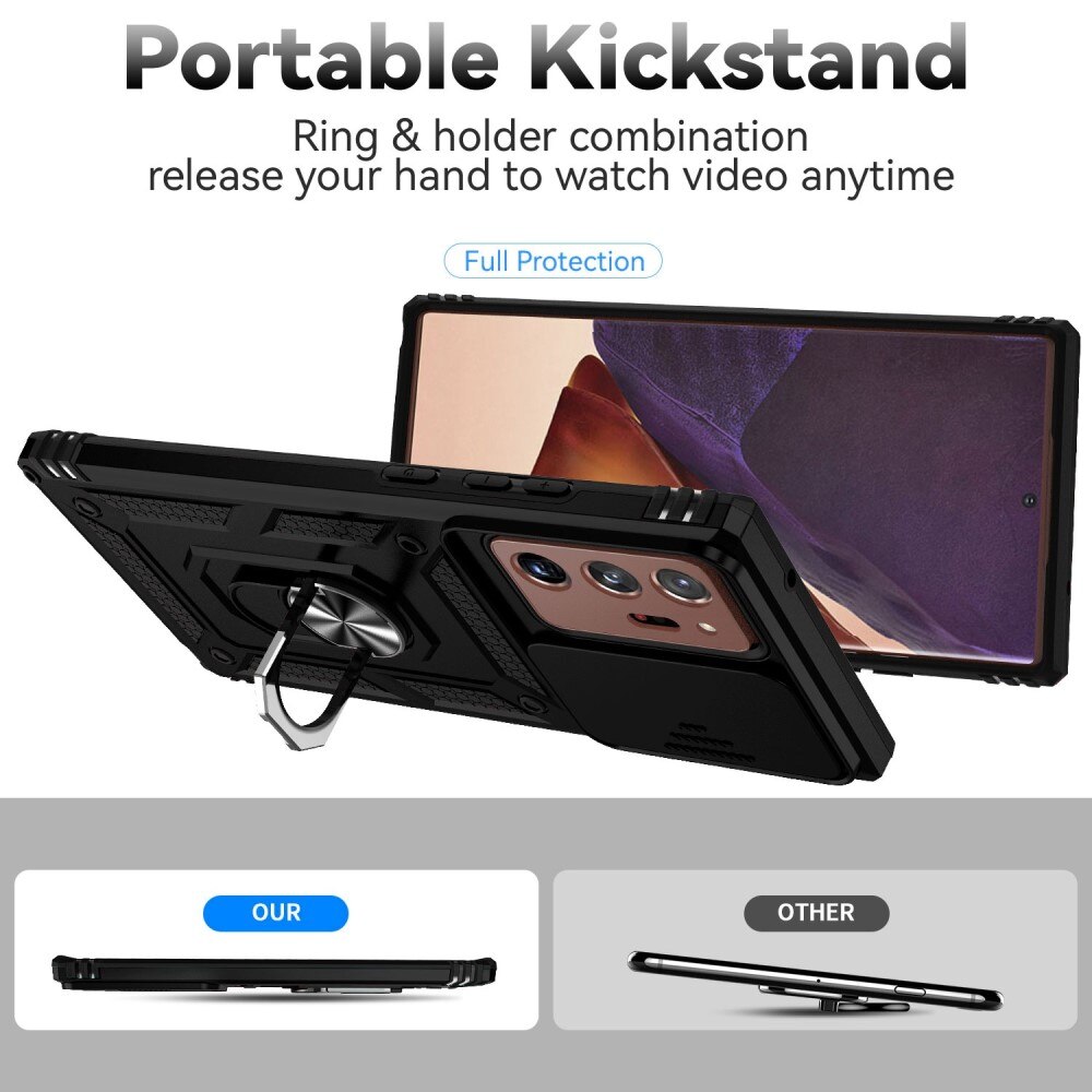 Hybridskal Ring + Kameraskydd Samsung Galaxy Note 20 Ultra Svart