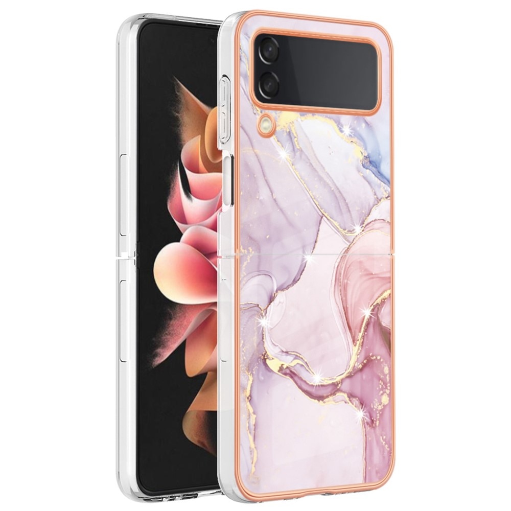 TPU Skal Samsung Galaxy Z Flip 4 rosa marmor