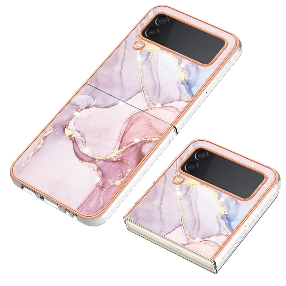 TPU Skal Samsung Galaxy Z Flip 4 rosa marmor