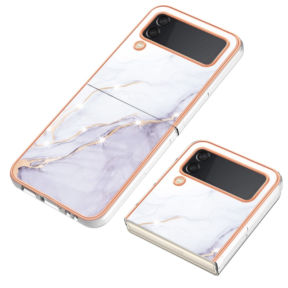 TPU Skal Samsung Galaxy Z Flip 4 vit marmor