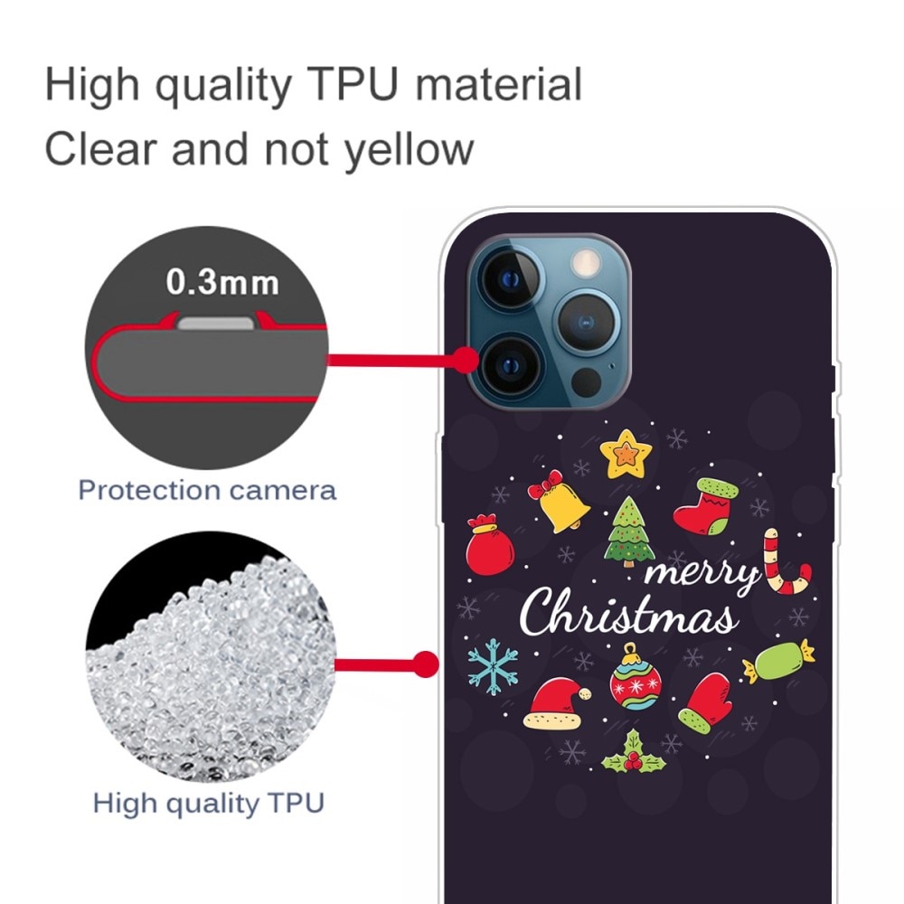 TPU Skal med Julmotiv iPhone 14 Pro - Merry Christmas
