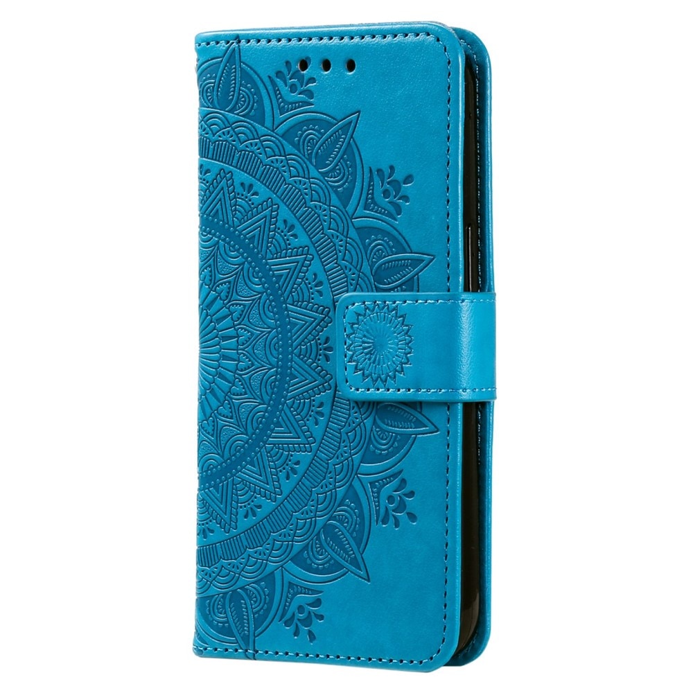 Läderfodral Mandala Huawei Mate 50 Pro blå