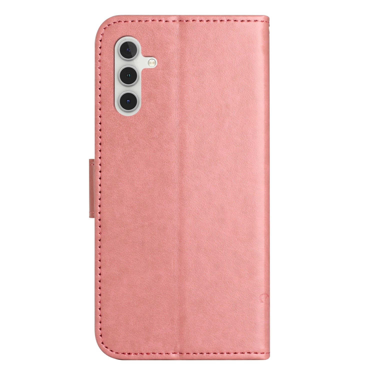 Läderfodral Fjärilar Samsung Galaxy A17 Rosa