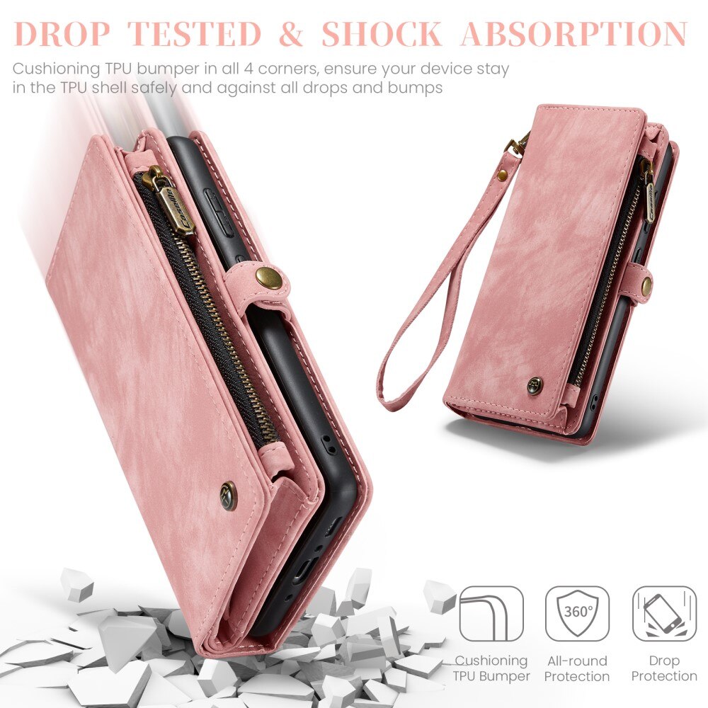 Multi-slot Plånboksfodral Samsung Galaxy A36 Rosa