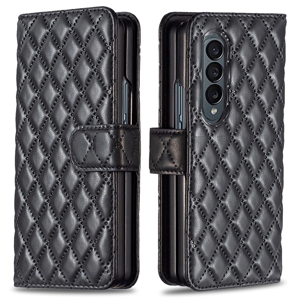 Plånboksfodral Samsung Galaxy Z Fold 3 Quilted svart