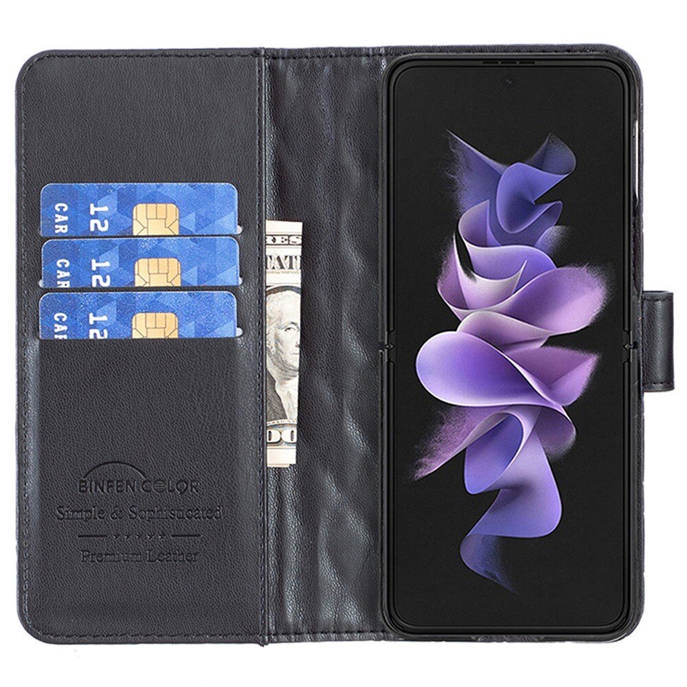 Plånboksfodral Samsung Galaxy Z Fold 3 Quilted svart