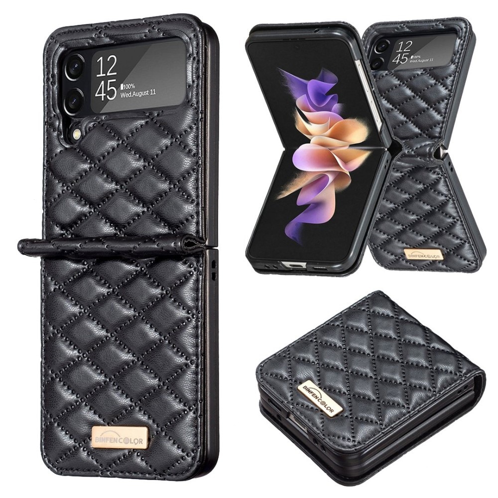 Fodral Samsung Galaxy Z Flip 3 Quilted svart