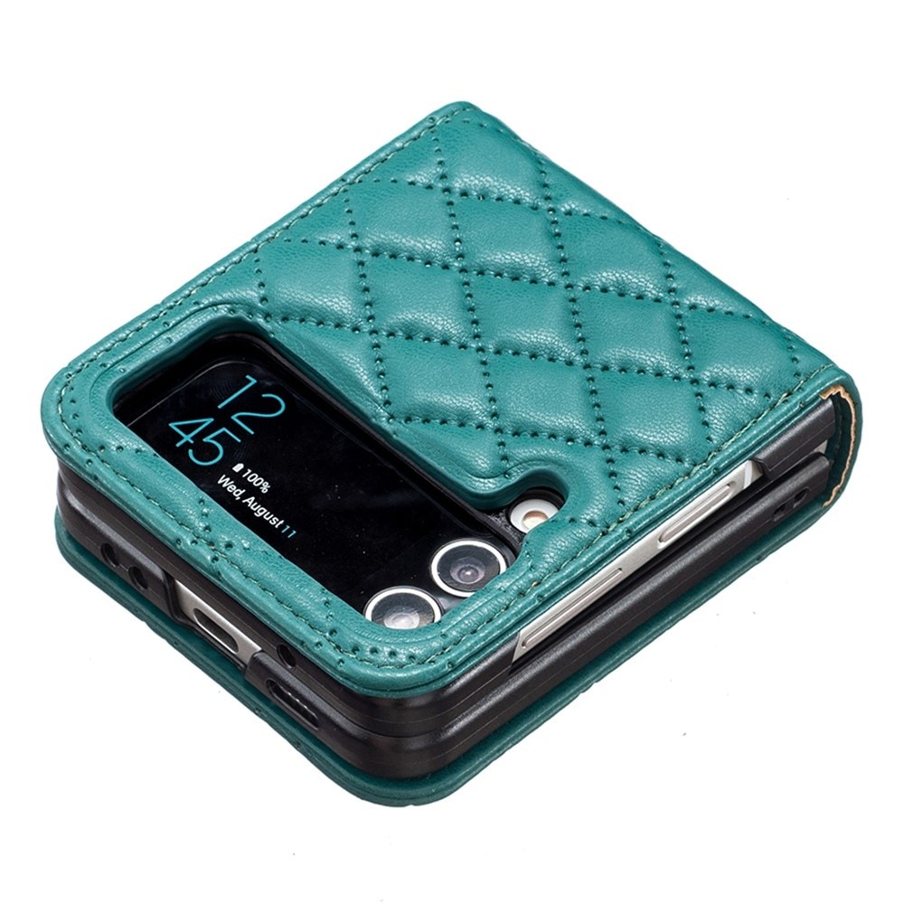 Fodral Samsung Galaxy Z Flip 3 Quilted grön