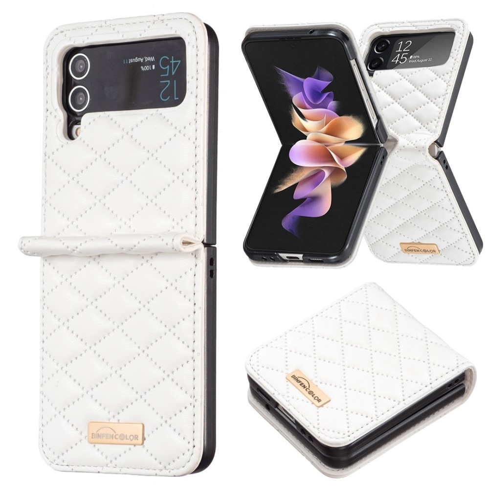 Fodral Samsung Galaxy Z Flip 3 Quilted vit