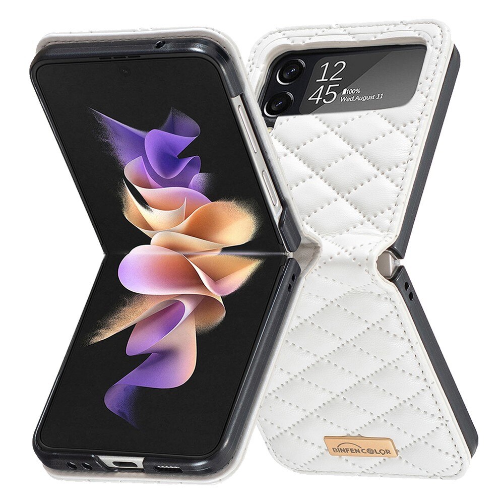 Fodral Samsung Galaxy Z Flip 3 Quilted vit