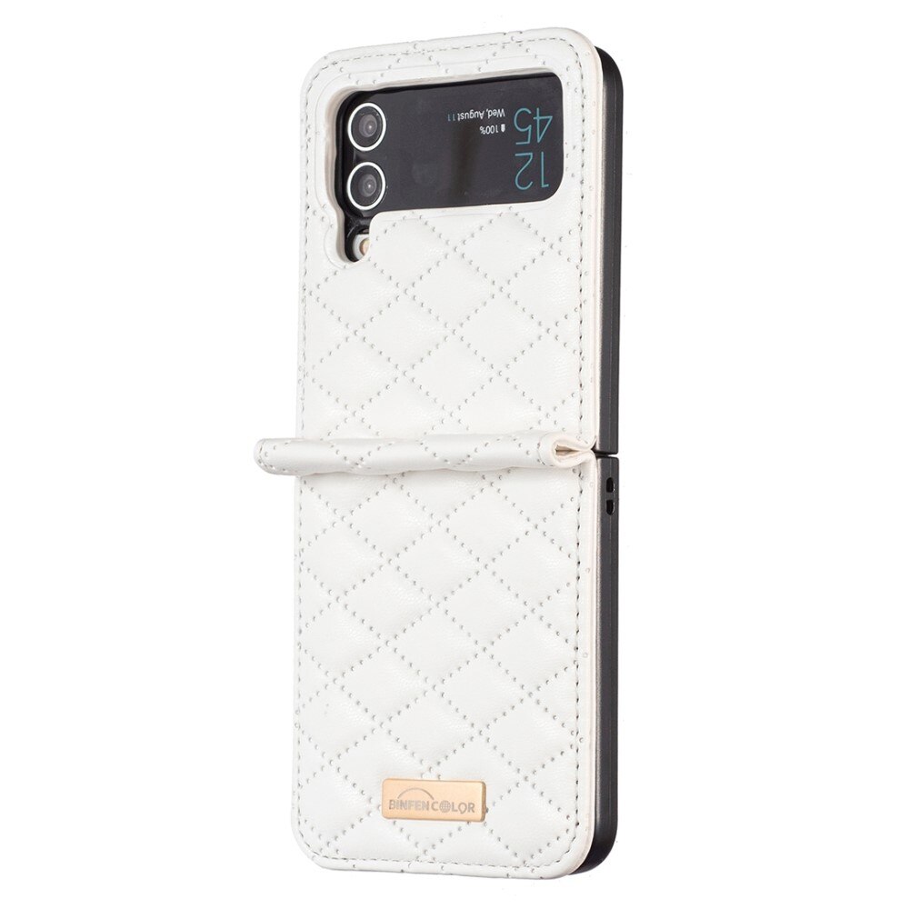 Fodral Samsung Galaxy Z Flip 3 Quilted vit