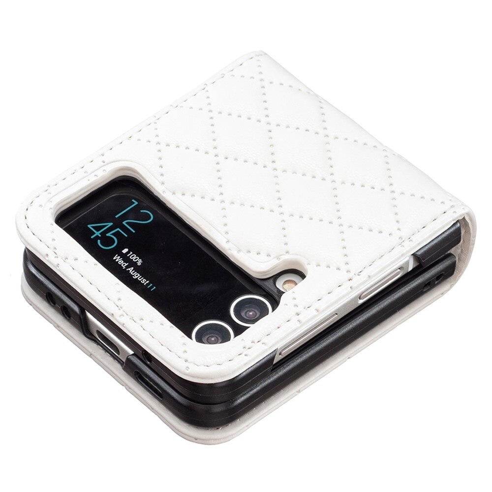 Fodral Samsung Galaxy Z Flip 3 Quilted vit