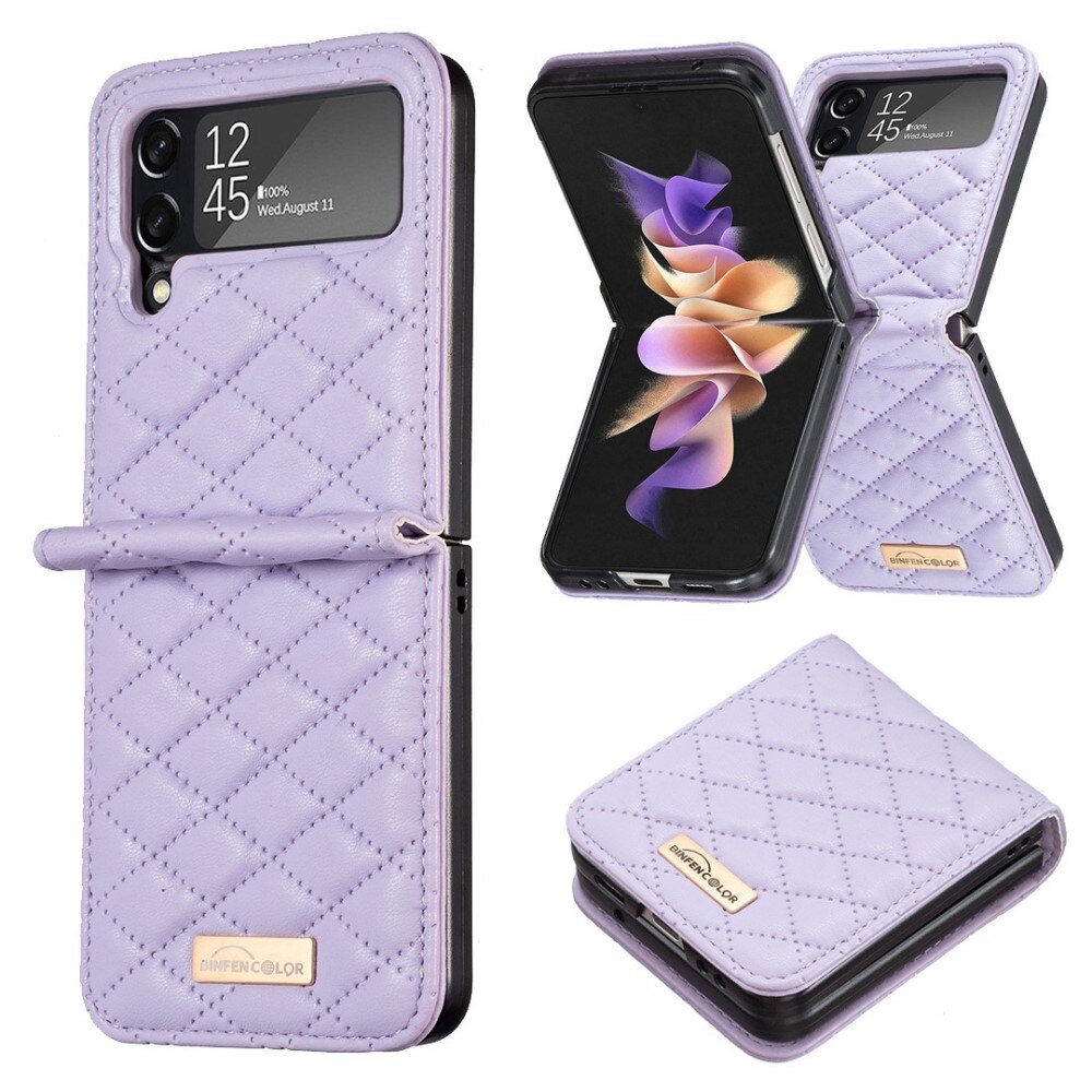 Fodral Samsung Galaxy Z Flip 3 Quilted lila