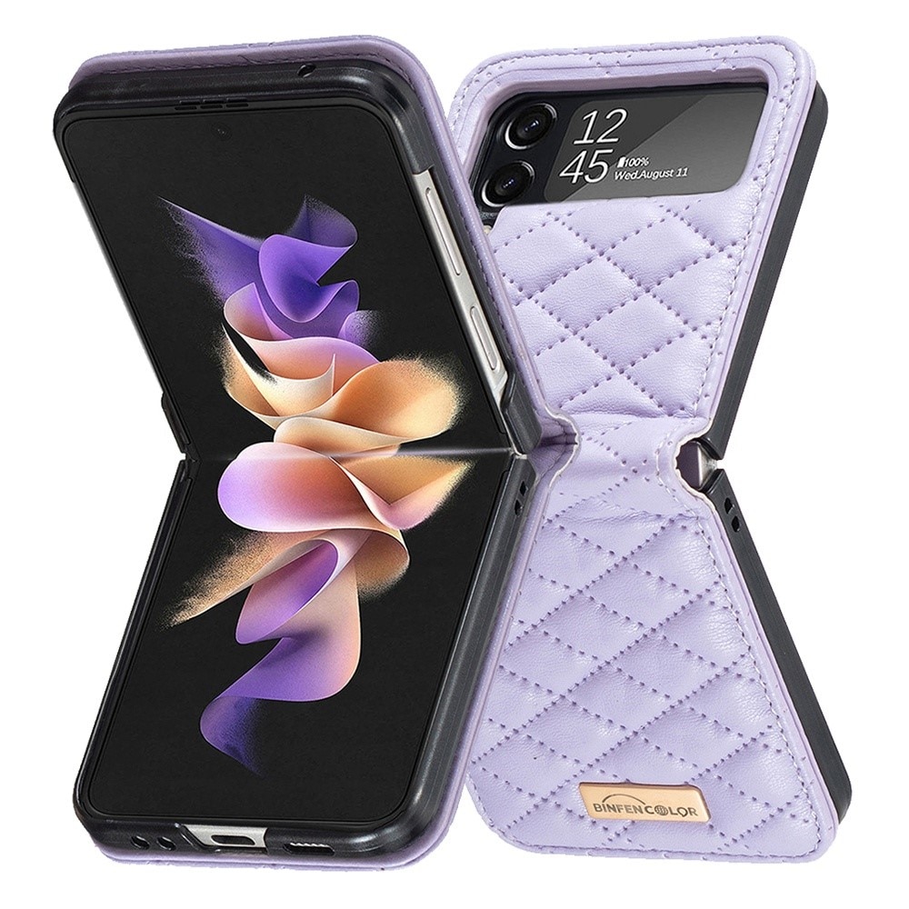 Fodral Samsung Galaxy Z Flip 3 Quilted lila