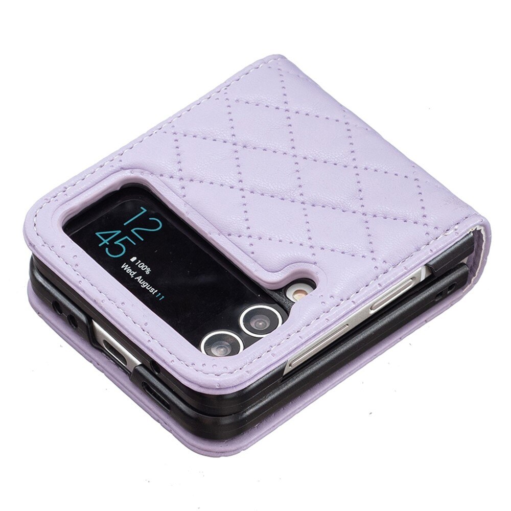 Fodral Samsung Galaxy Z Flip 3 Quilted lila