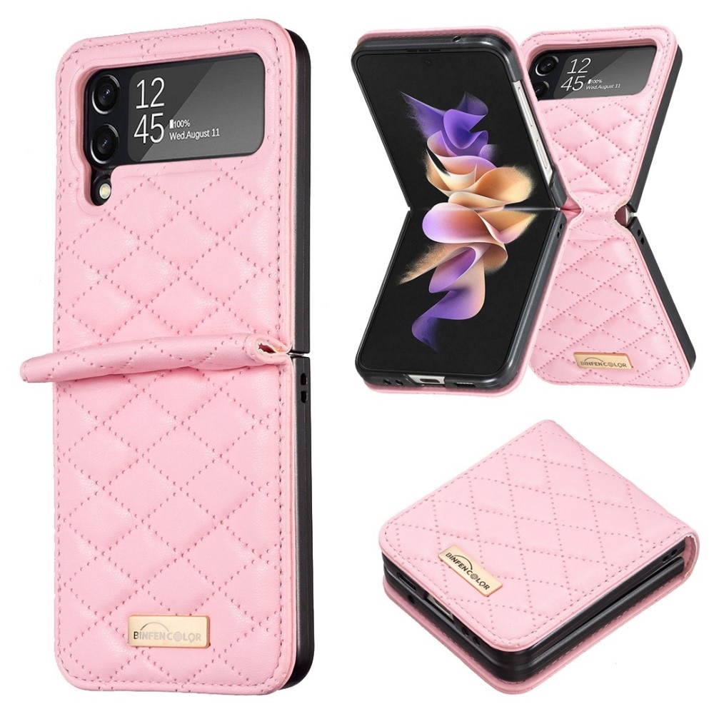 Fodral Samsung Galaxy Z Flip 3 Quilted rosa