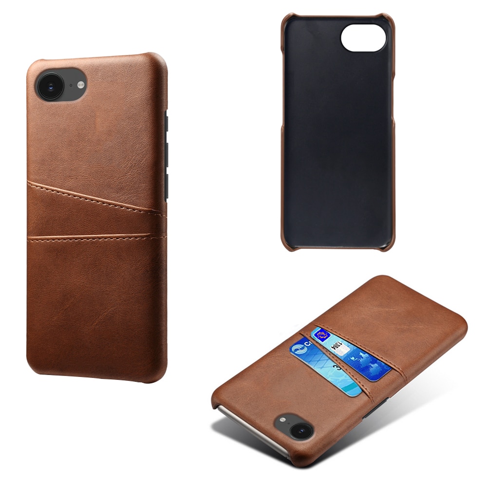 Card Slots Case iPhone 16e Brun
