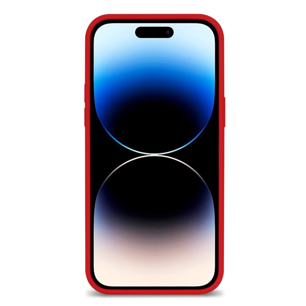 Silikonskal iPhone 14 Pro röd