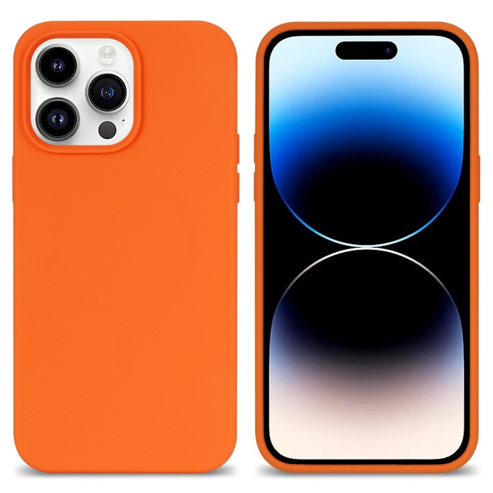Silikonskal iPhone 14 Pro orange