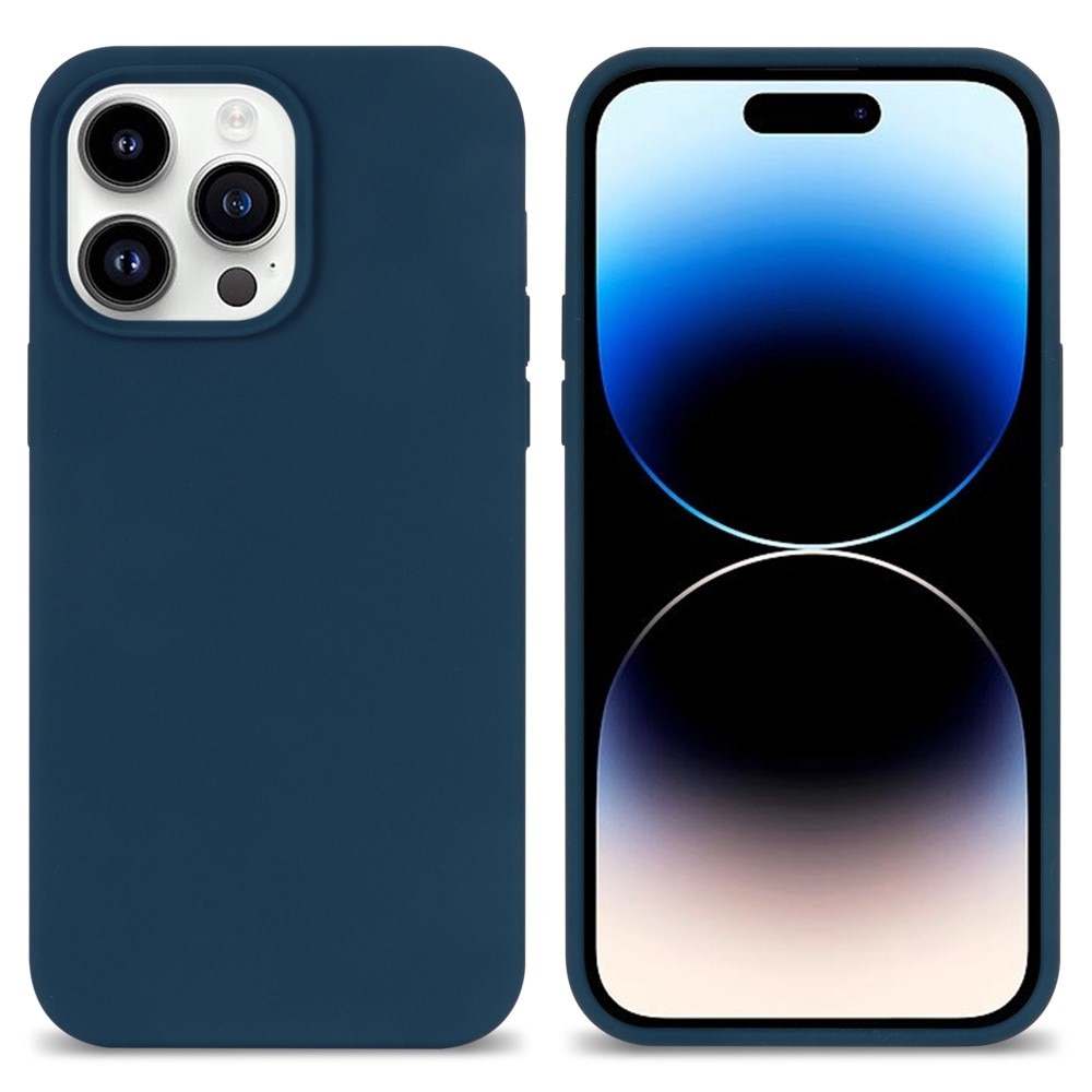 Silikonskal iPhone 14 Pro Max blå
