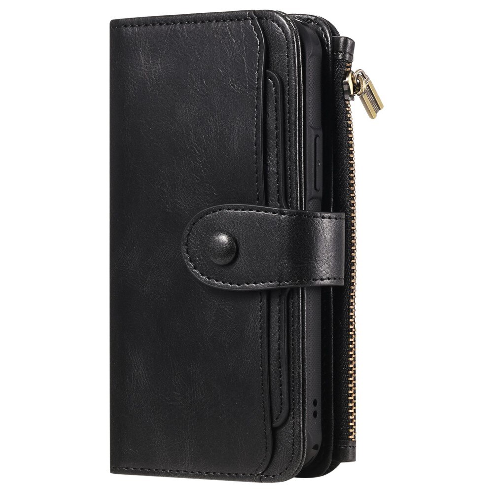 Magnet Leather Multi-Wallet iPhone 14 Pro Max svart