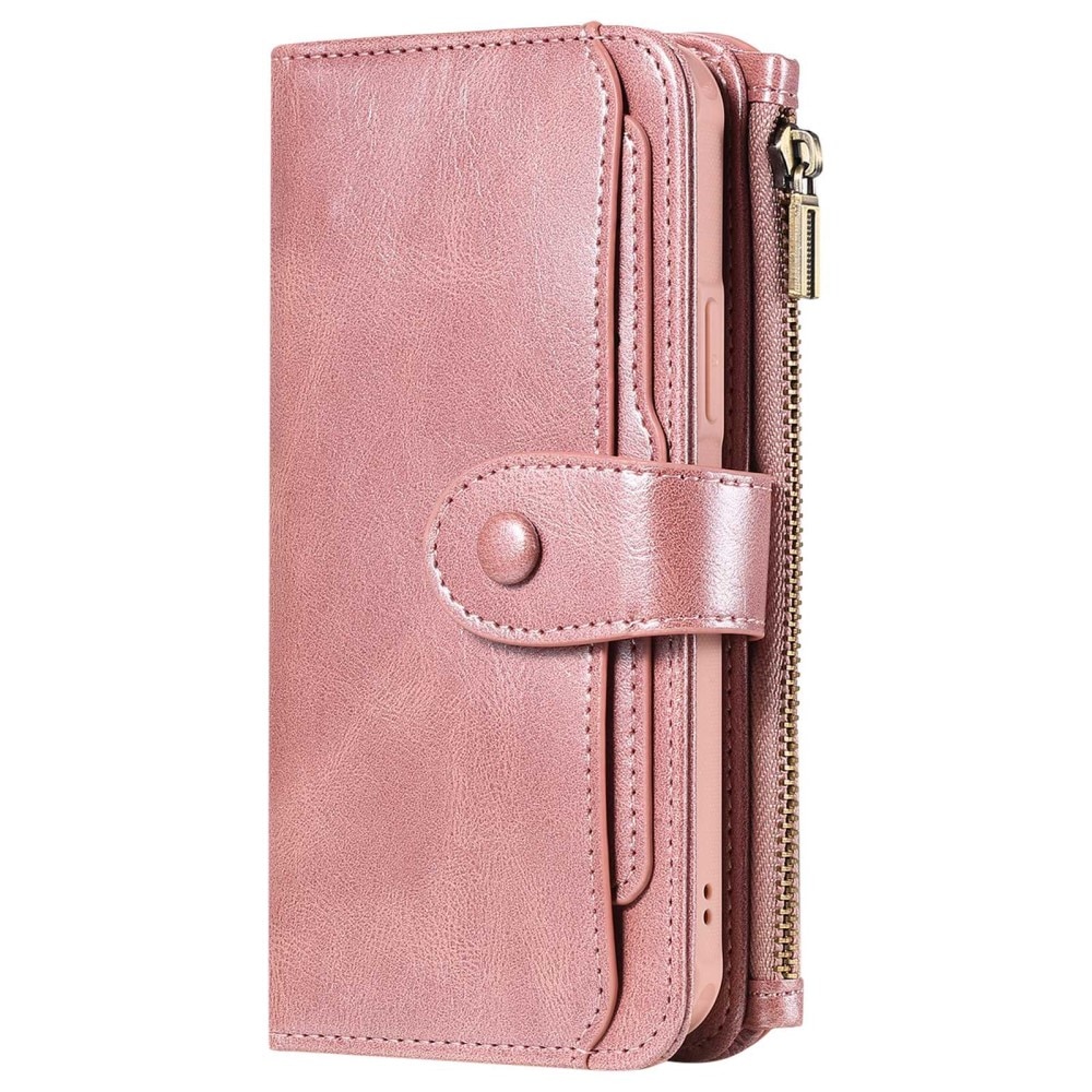 Magnet Leather Multi-Wallet iPhone 14 Pro rosa