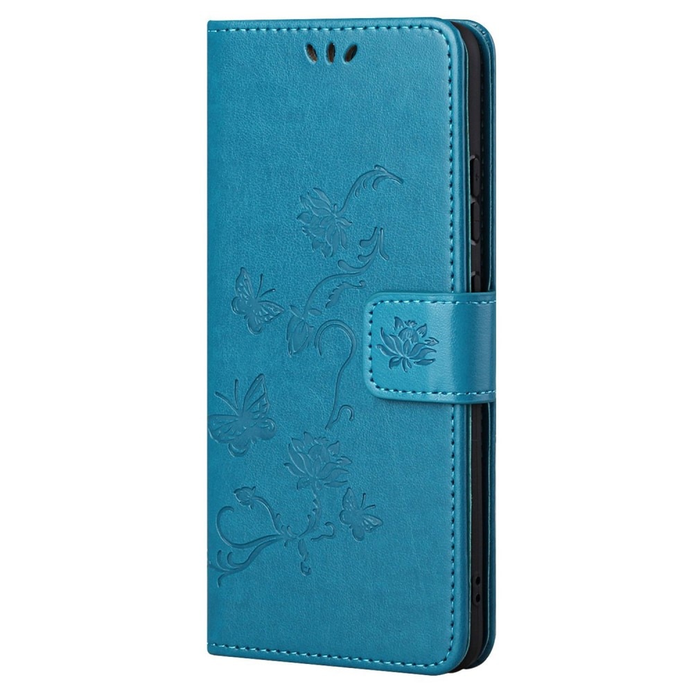Läderfodral Fjärilar Xiaomi 12T/12T Pro Blå