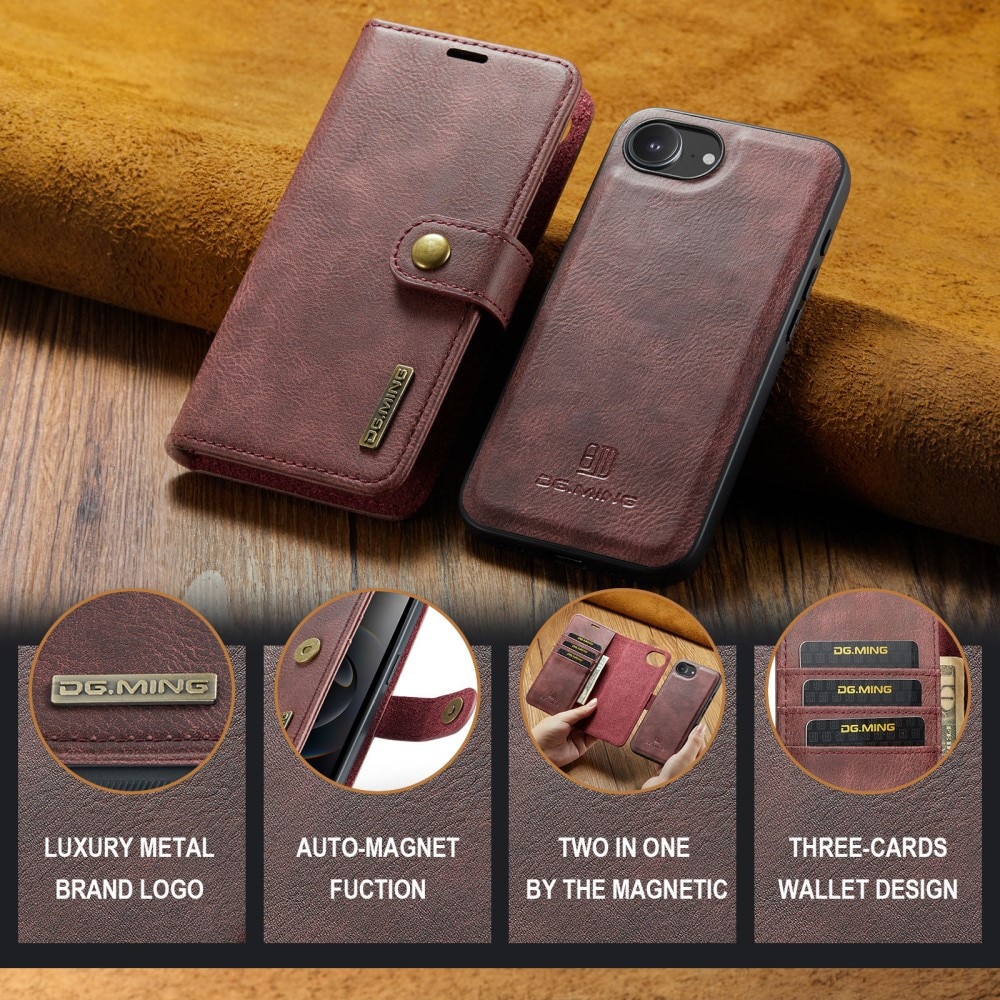 Magnet Wallet iPhone 16e Red
