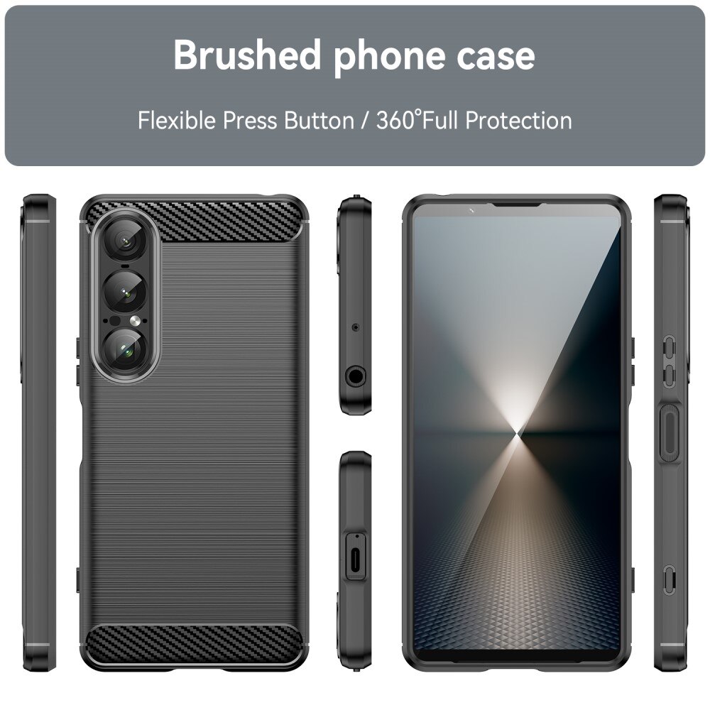 Sony Xperia 1 VII Skal TPU Brushed Svart