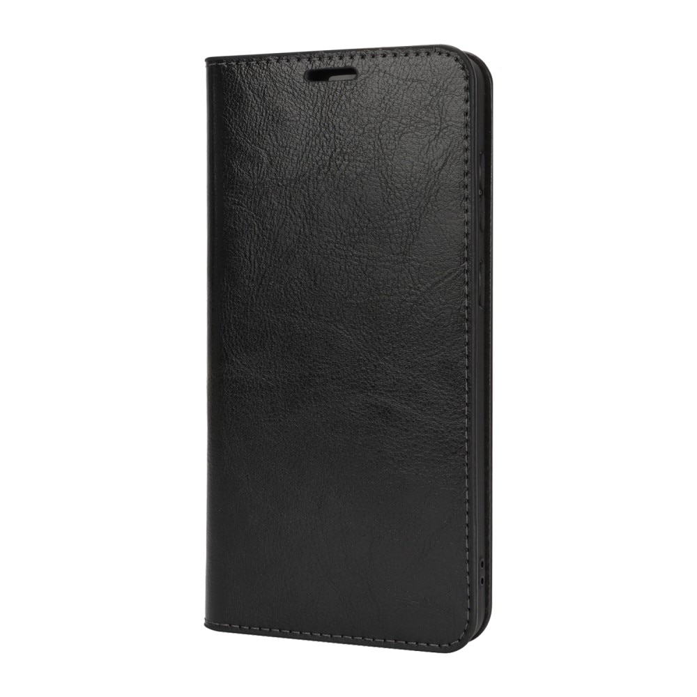 Mobilfodral Äkta Läder Samsung Galaxy S25 Edge Svart