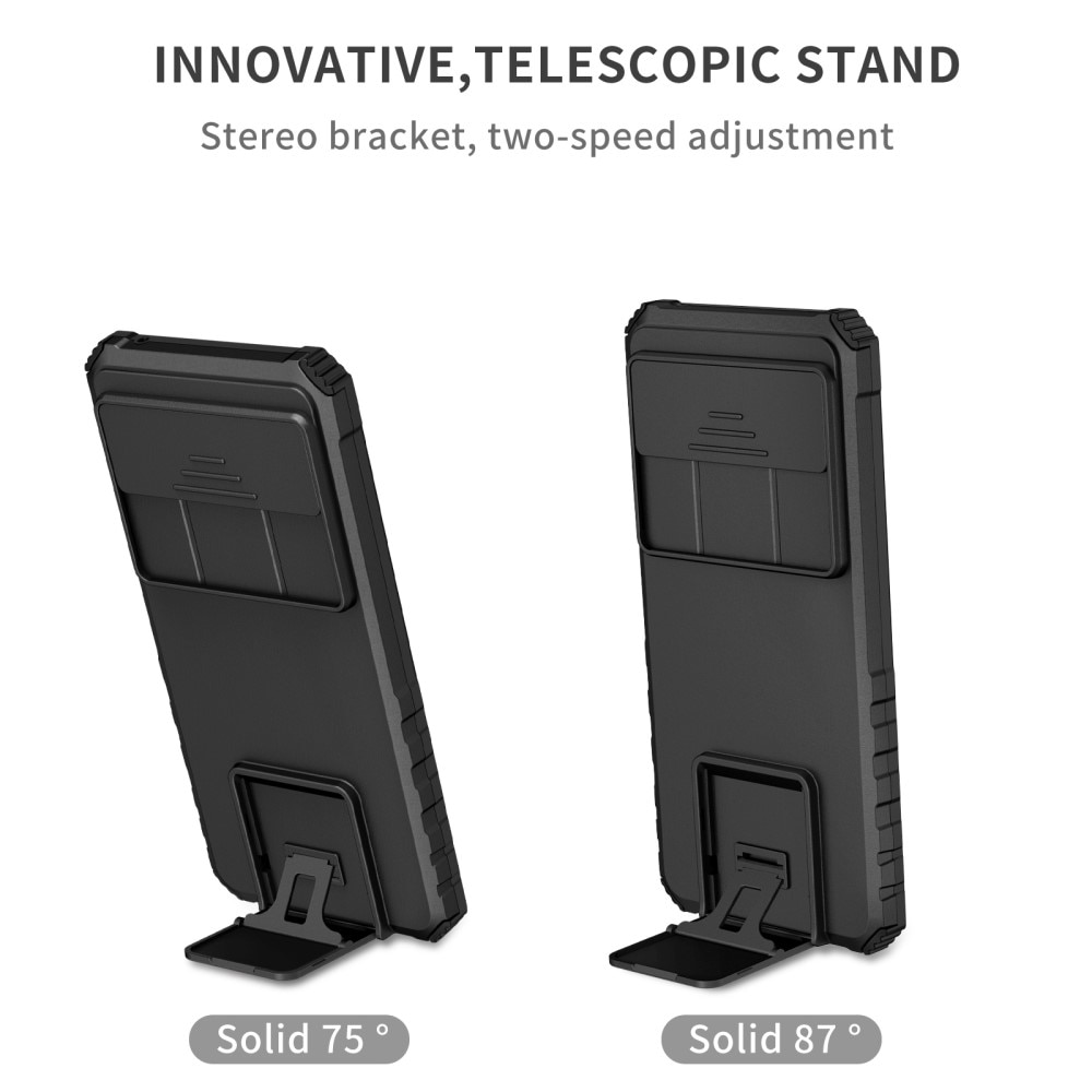 Google Pixel 9 Pro XL Kickstand Skal Kameraskydd Svart