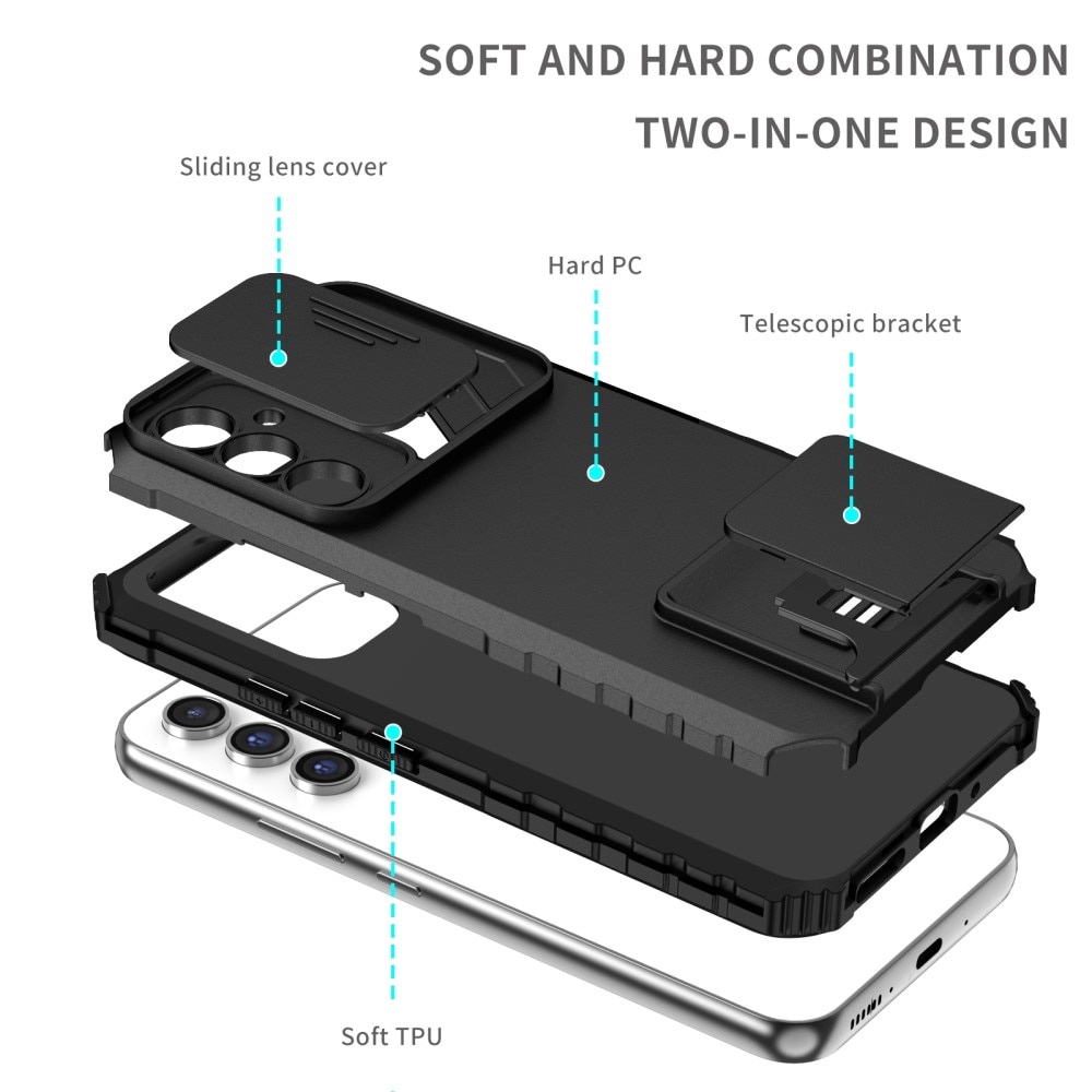 Samsung Galaxy A56 Kickstand Skal Kameraskydd Svart