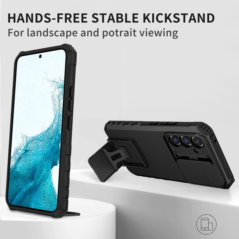 Samsung Galaxy A56 Kickstand Skal Kameraskydd Svart