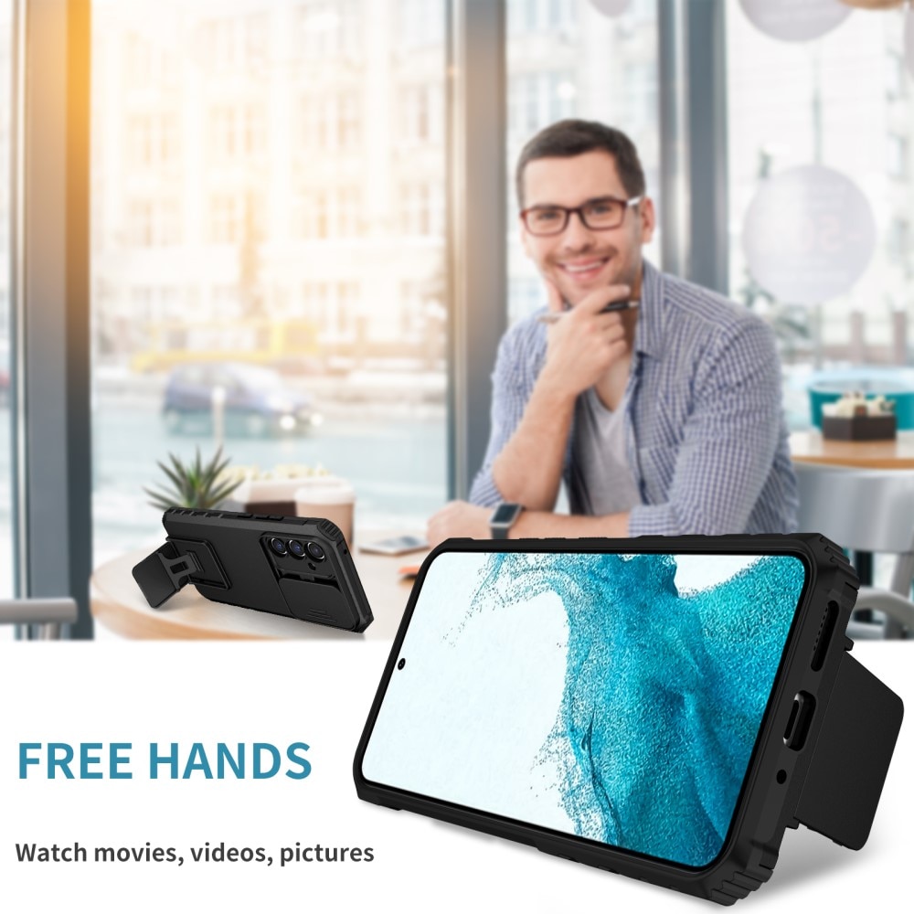 Samsung Galaxy A56 Kickstand Skal Kameraskydd Svart