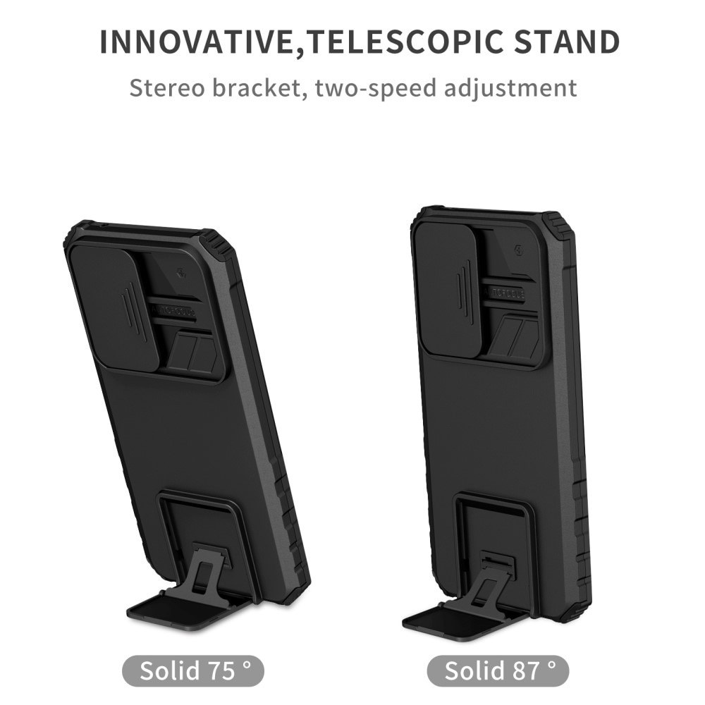 Samsung Galaxy A56 Kickstand Skal Kameraskydd Svart