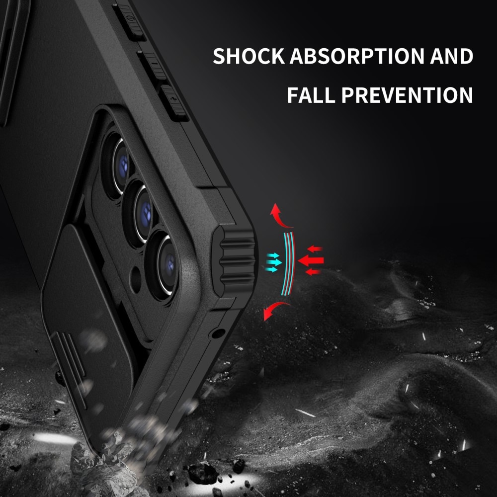 Samsung Galaxy A56 Kickstand Skal Kameraskydd Svart