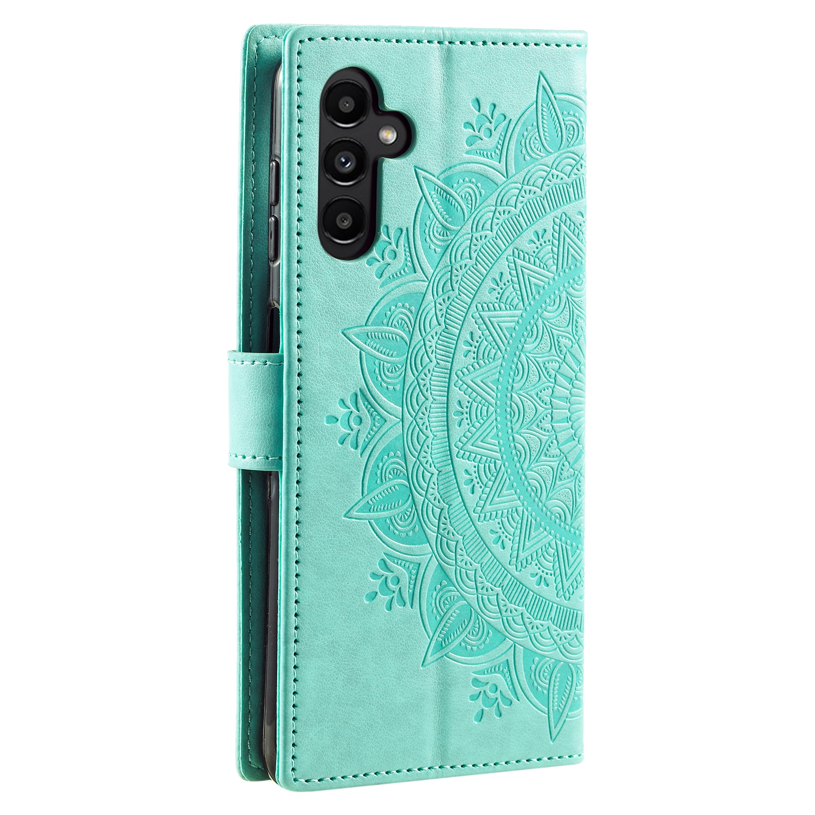 Läderfodral Mandala Samsung Galaxy A17 Grön