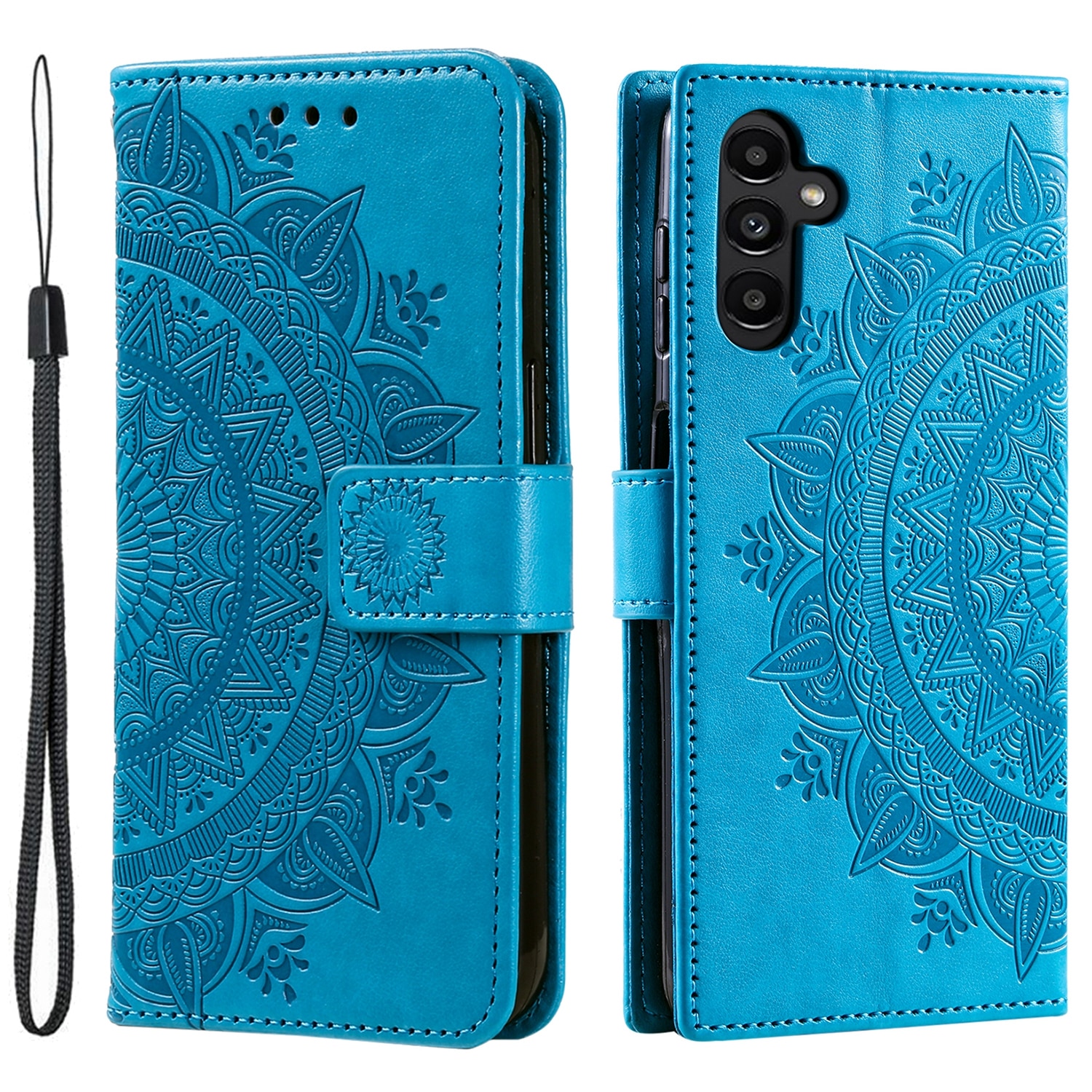 Läderfodral Mandala Samsung Galaxy A17 Blå