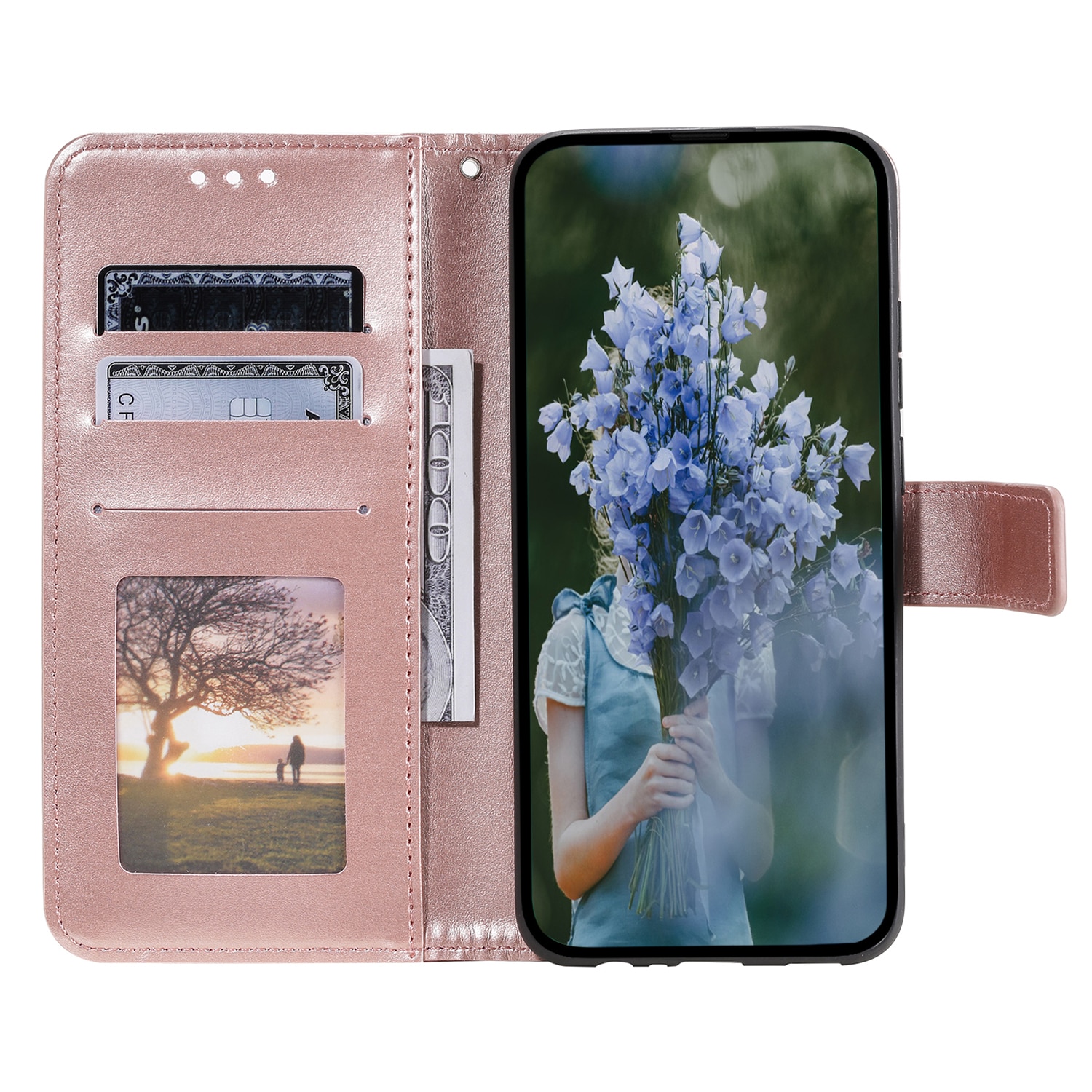 Läderfodral Mandala Samsung Galaxy A17 Roséguld