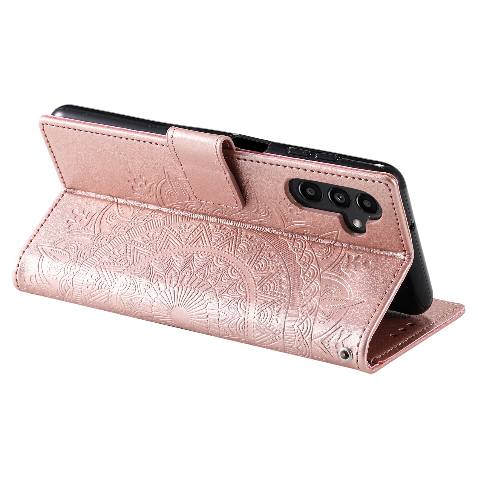 Läderfodral Mandala Samsung Galaxy A17 Roséguld