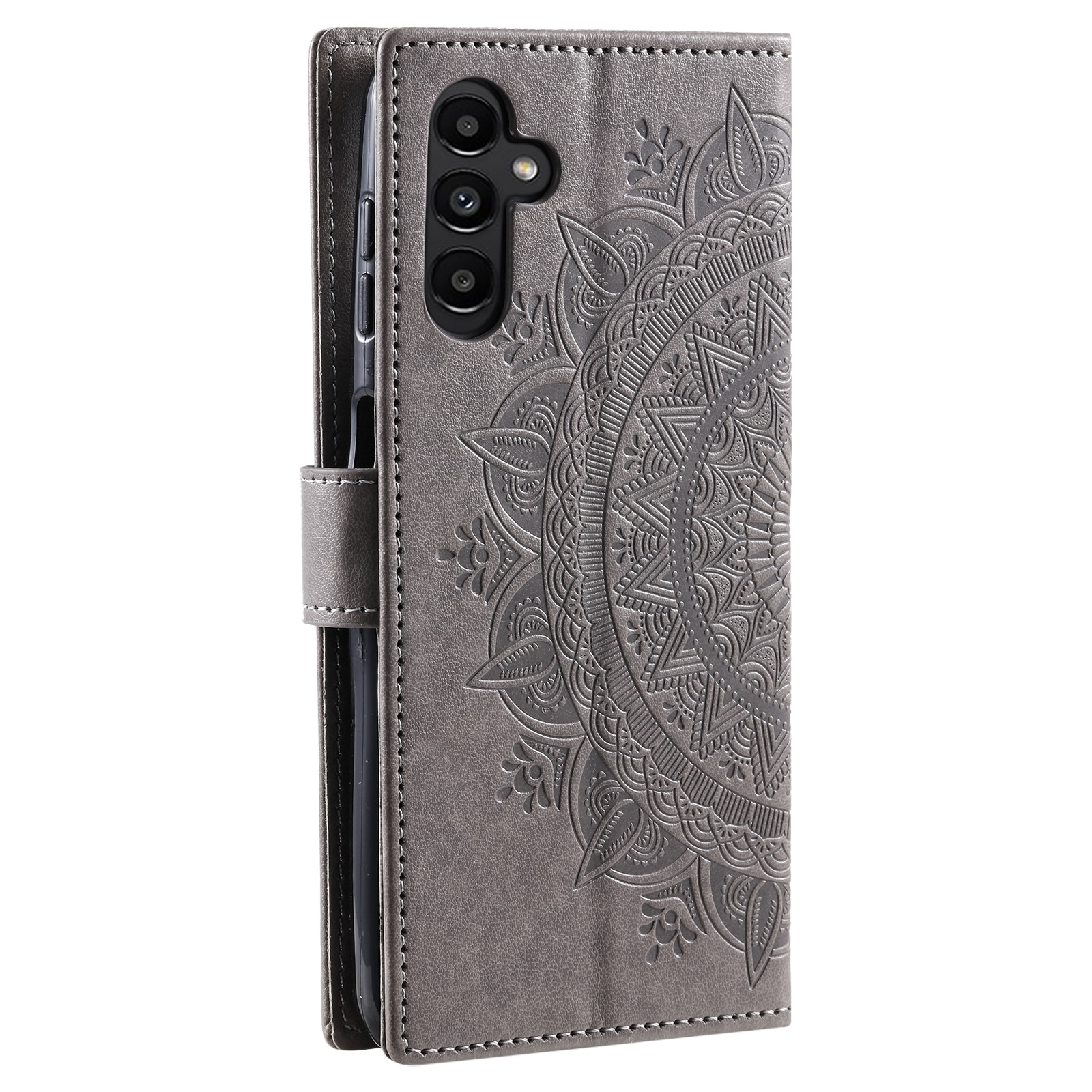 Läderfodral Mandala Samsung Galaxy A17 Grå