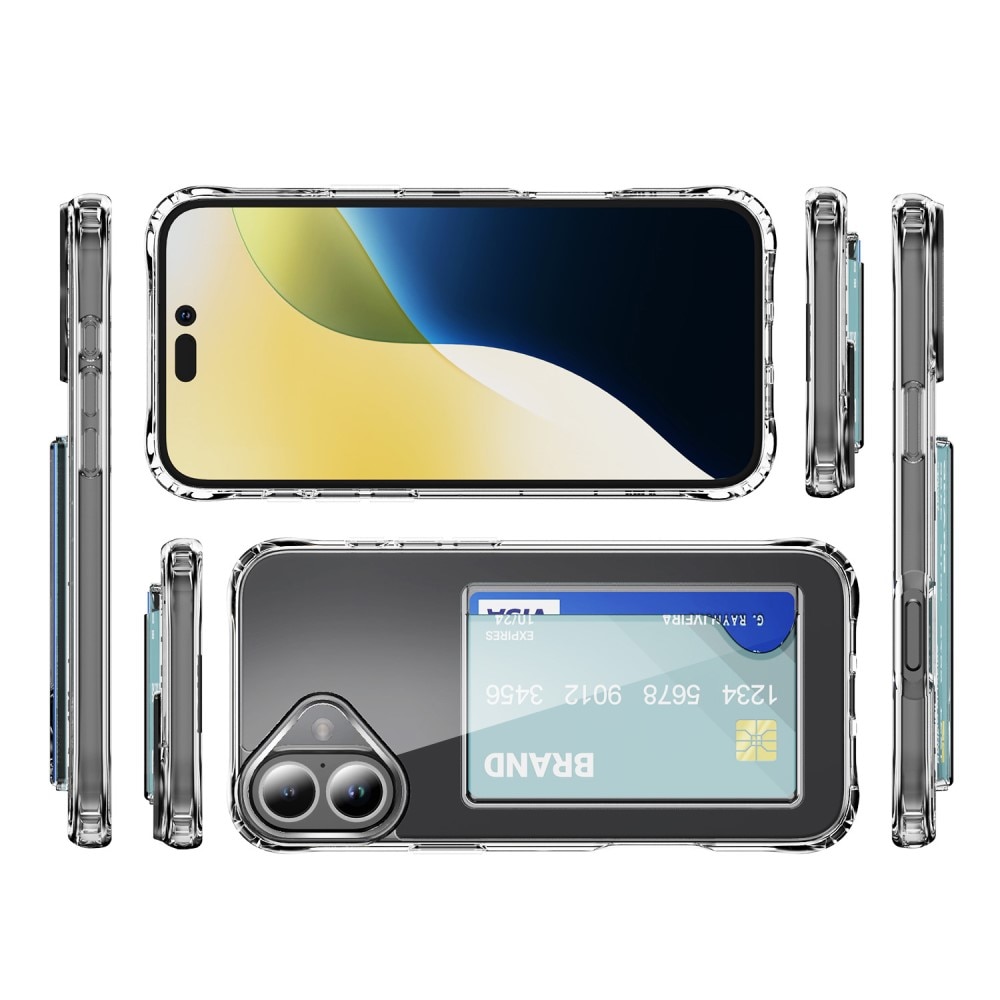 Hybridskal Kortfack iPhone 17 Genomskinlig