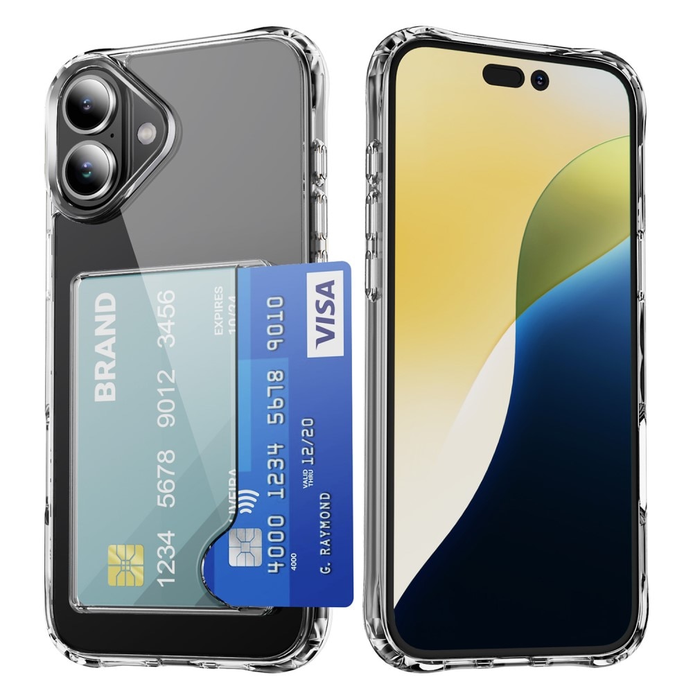 Hybridskal Kortfack iPhone 17 Genomskinlig