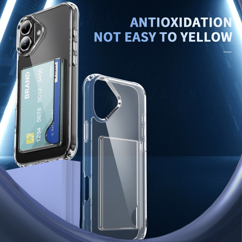 Hybridskal Kortfack iPhone 17 Genomskinlig