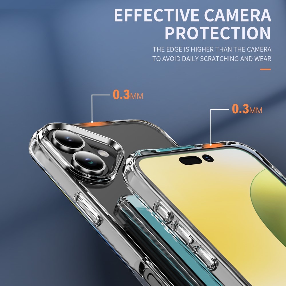 Hybridskal Kortfack iPhone 17 Genomskinlig